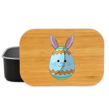 Oreilles de lapin de Pâques en forme d’œuf de Pâques - Boîte à goûter - noir - Devant