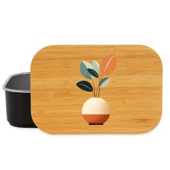 Minimalist Flowers - Lunch Box - black - Front