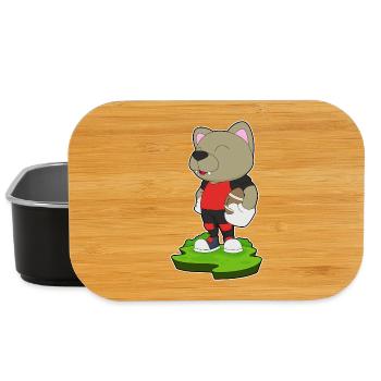 Chien Football Américain Sports - Boîte à goûter - noir - Devant