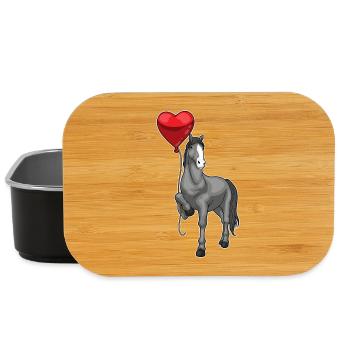 Pferd Luftballon - Lunch Box - Schwarz - Vorne