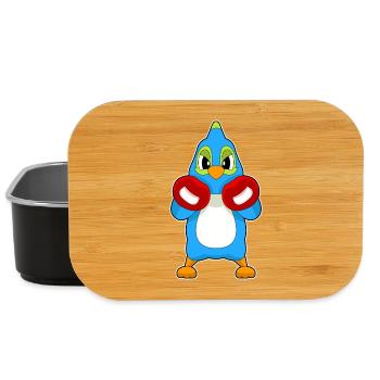 Papagei Boxer Boxhandschuhe Boxen - Lunch Box - Schwarz - Vorne