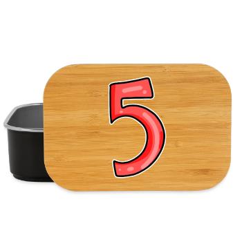5 rot - Lunch Box - Schwarz - Vorne