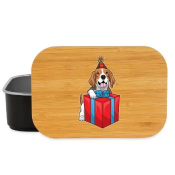 Forfait anniversaire Beagle - Boîte à goûter - noir - Devant