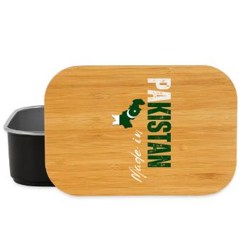 Made in Pakistan, vertical design - Lunch Box - black - Front