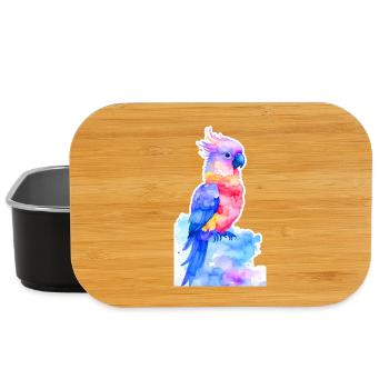 Colorful fantasy cockatoo - Lunch Box - black - Front