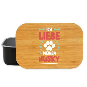 I love my husky - Lunch Box - black - Front