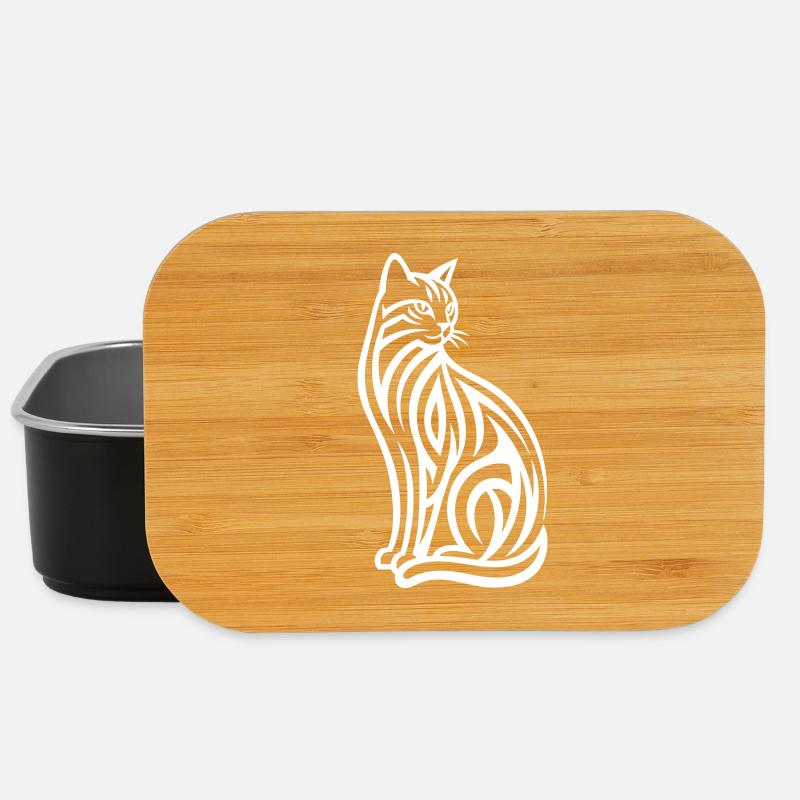 Just a White Cat #1 | N-imal_Wears - Lunch Box - black