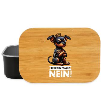 Before you ask Miniature Pinscher Pinscher Pinscher Fan - Lunch Box - black - Front