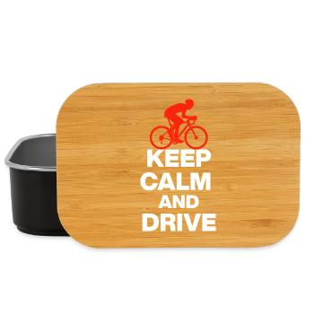 KEEP CALM AND RIDE! ROAD BIKE AND CYCLING GIFT w - Lunch Box - black - Front