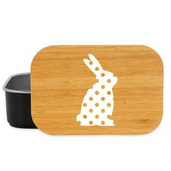 Cadeau de Pâques Bunny Dots - Boîte à goûter - noir - Devant