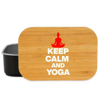 RESTEZ CALMES ET FAITES DU YOGA ! RETRAITE RESPIRATION RELAX blanc - Boîte à goûter - noir - Devant