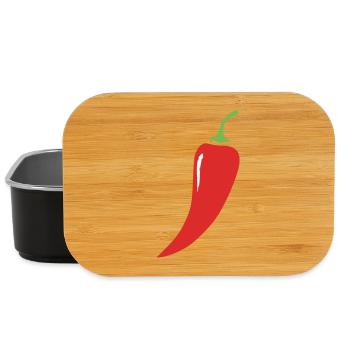 Légumes au piment rouge - Boîte à goûter - noir - Devant