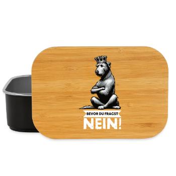 Bevor Du Fragst Nein Irischer Wolfshund Wolfshund  - Lunch Box - Schwarz - Vorne