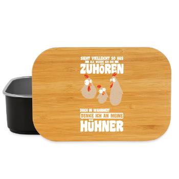 Hühnerflüsterer Huhn Hühnerhalter Hühner - Lunch Box - Schwarz - Vorne