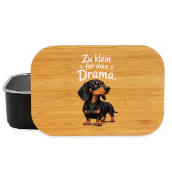 Zu Klein Für Dein Drama Dackel Spruch - Lunch Box - Schwarz - Vorne