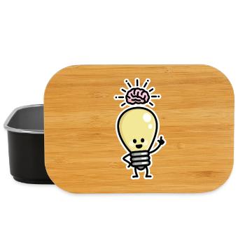 Light Bulb Idea Brains Creative Genius Creativity - Lunch Box - black - Front