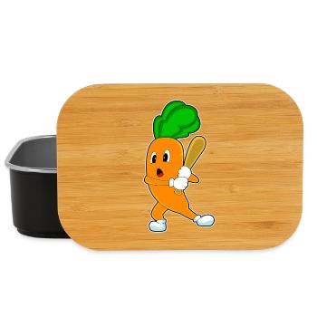 Karotte Baseball Baseballschläger - Lunch Box - Schwarz - Vorne
