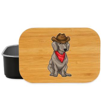 Dachshund Cowboy Cowboy Hat - Lunch Box - black - Front
