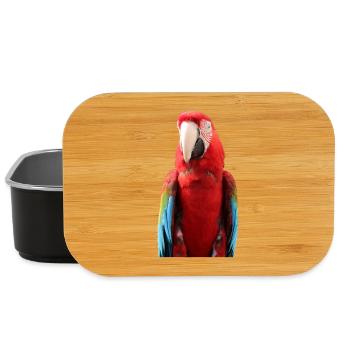 Papageien T-shirt Geschenk - Lunch Box - Schwarz - Vorne