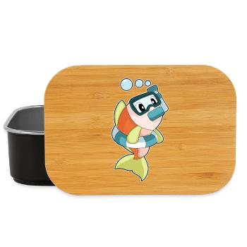 Fisch Taucher Schnorchel Tauchen - Lunch Box - Schwarz - Vorne