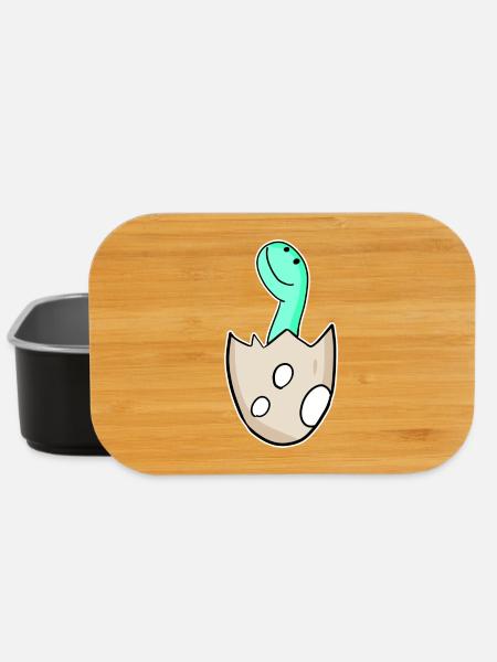 Dinosaure oeuf Dino bébé Motif - Boîte à goûter - noir