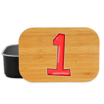 Number 1 Red - Lunch Box - black - Front