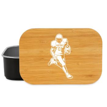 Joueurs de football américain - Boîte à goûter - noir - Devant