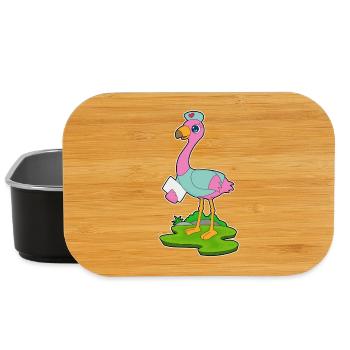 Flamingo Krankenschwester - Lunch Box - Schwarz - Vorne