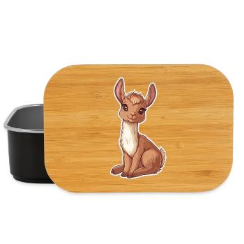 Llama Alpaca Llama Animal Gift - Lunch Box - black - Front