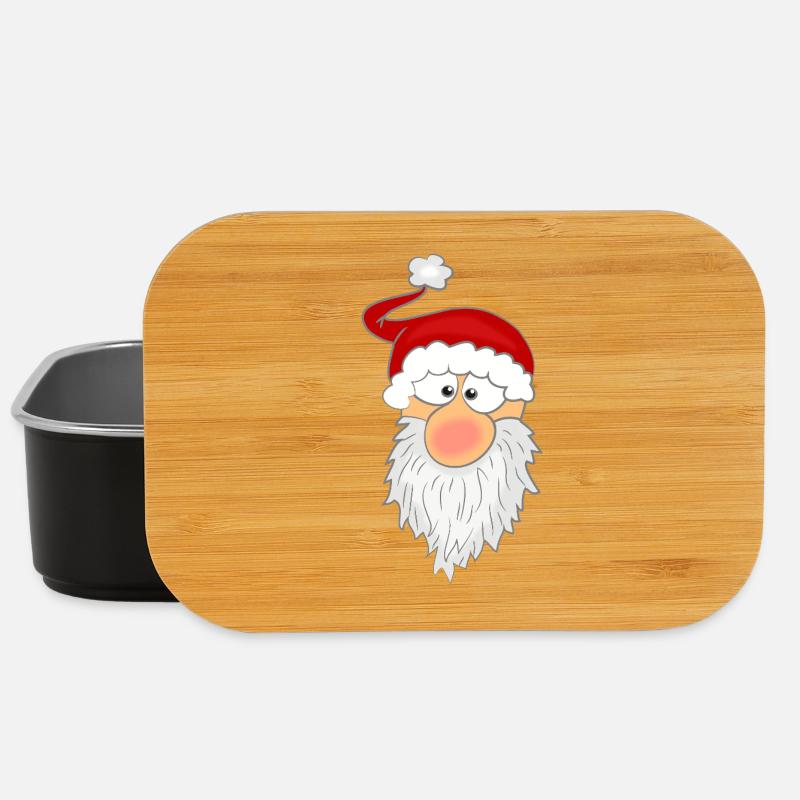Weihnachtsmann Gesicht - Lunch Box - Schwarz