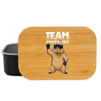 Team Après Ski Party Crew Schneeskifahren Ski Lustig - Lunch Box - Schwarz - Vorne