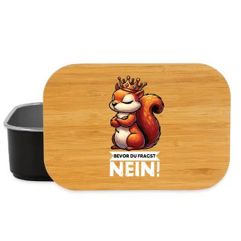 Bevor Du Fragst Eichhörnchen Eichhorn Nagetiere - Lunch Box - Schwarz - Vorne