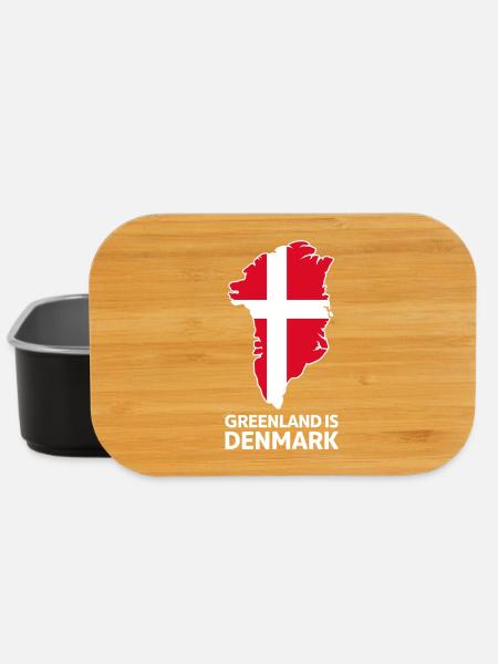 Carte du drapeau Groenland-Danemark - Boîte à goûter - noir