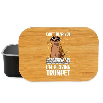 Can't hear you Trompete Trompetenspieler - Lunch Box - Schwarz - Vorne