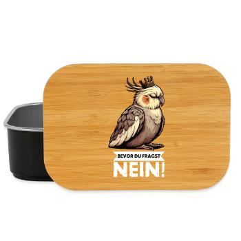 Before You Ask Cockatiel Cockatiels - Lunch Box - black - Front