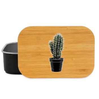 Cactus in black pot - Lunch Box - black - Front