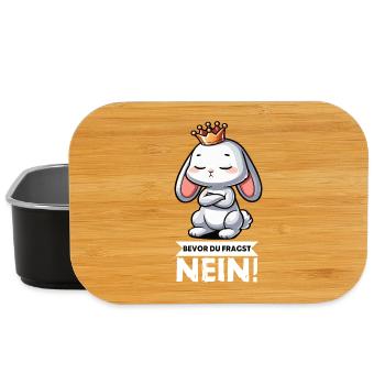 Before you ask: no, rabbit, bunny, bunny, long-eared - Lunch Box - black - Front