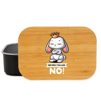 Before You Ask Rabbit Bunny Bunny Long Eared Rodent - Lunch Box - black - Front