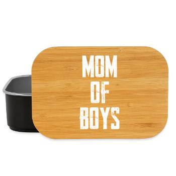 mom of boys - Lunch Box - black - Front