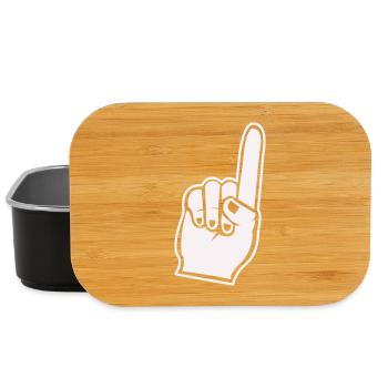 Fan Hand Zeigefinger Icon - Lunch Box - Schwarz - Vorne