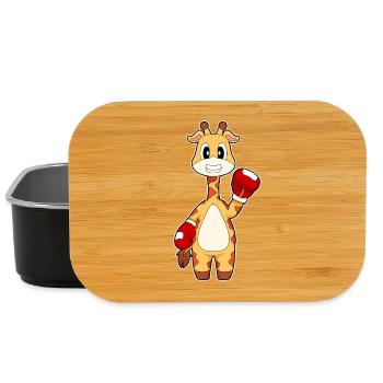 Giraffe Boxer Boxhandschuhe Boxen - Lunch Box - Schwarz - Vorne