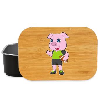 Schwein American Football - Lunch Box - Schwarz - Vorne
