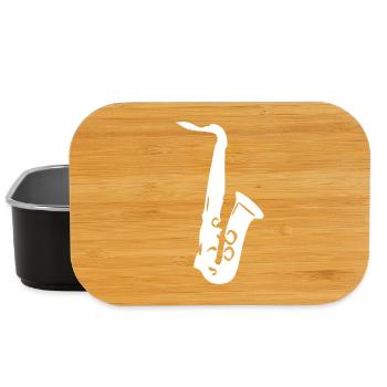 Saxophone Music Gift Musician - Lunch Box - black - Front