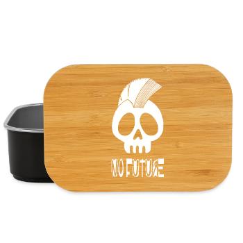 White punk skull - Lunch Box - black - Front