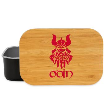Norse God Odin (red) - Lunch Box - black - Front