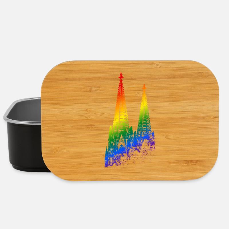 Kölner Dom LGBTQ Pride Regenbogen Silhouette Köln - Lunch Box - Schwarz