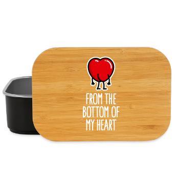 Drôle de Saint-Valentin Ass Heart dessin animé - Boîte à goûter - noir - Devant