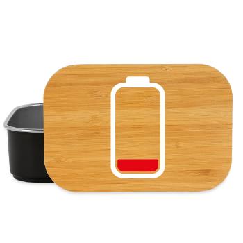 LOW BATTERY - White - Lunch Box - black - Front