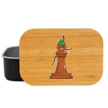 Chess piece pawn chess - Lunch Box - black - Front