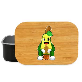 Avocado Basketball Player Basketball - Lunch Box - black - Front